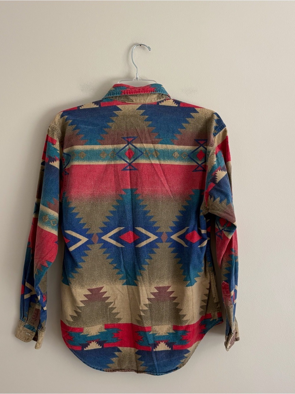 USA Vintage Woolrich Multicolor Southwestern Cotton Shirt Jacket M - Picture 2 of 5